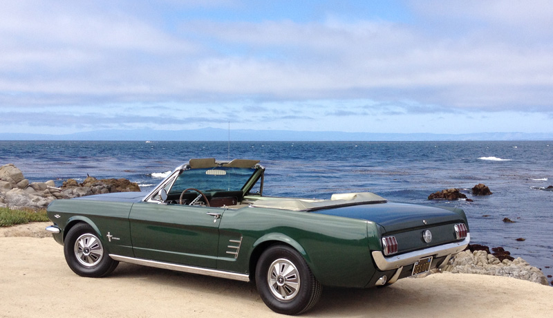 66 Green Mustang Convertible